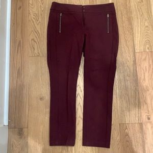 LOFT maroon work pants size small Petite